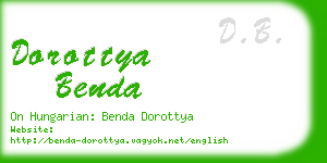 dorottya benda business card